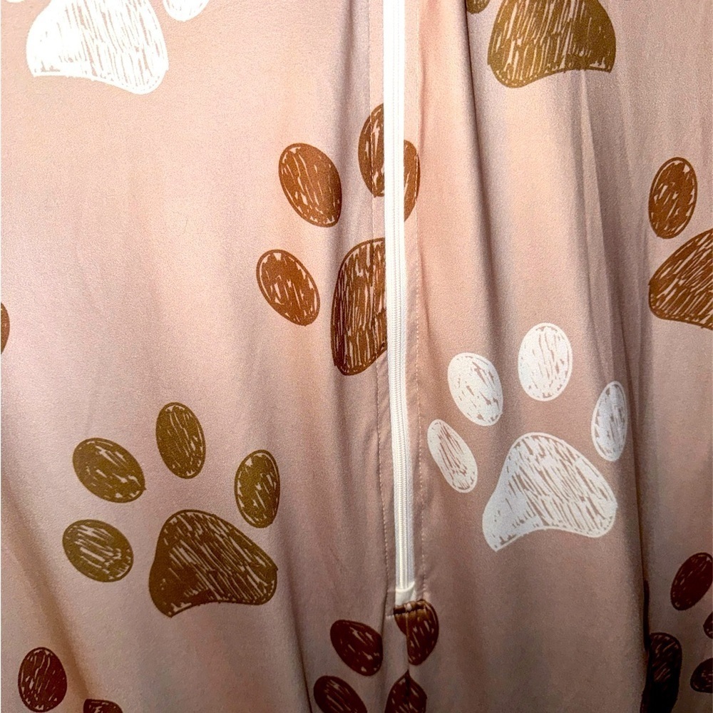 NWT- Pixie Lady paw print 🐾 🐾 footless pajamas. - Picture 3 of 3